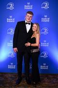 1 June 2024; Conor O'Tighearnaigh and Charlotte Byrne on arrival at the 2024 Leinster Rugby Awards Ball at The InterContinental Hotel in Dublin. Photo by Harry Murphy/Sportsfile