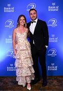 1 June 2024; Jordan Larmour and Lucy Byrne on arrival at the 2024 Leinster Rugby Awards Ball at The InterContinental Hotel in Dublin. Photo by Harry Murphy/Sportsfile
