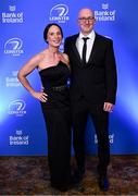 1 June 2024; Garreth and Ellie Farrell on arrival at the 2024 Leinster Rugby Awards Ball at The InterContinental Hotel in Dublin. Photo by Harry Murphy/Sportsfile