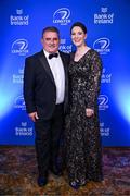 1 June 2024; Seamus and Trish Morgan on arrival at the 2024 Leinster Rugby Awards Ball at The InterContinental Hotel in Dublin. Photo by Harry Murphy/Sportsfile