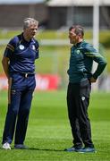 2 June 2024; Meath manager Colm O'Rourke and Kerry manager Jack O'Connor speak before the GAA Football All-Ireland Senior Championship Round 2 match between Meath and Kerry at Páirc Tailteann in Navan, Meath. Photo by Stephen Marken/Sportsfile