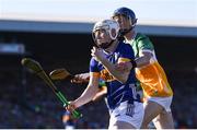 1 June 2024; Podge O’Dwyer of Tipperary in action against Leigh Kavanagh of Offaly during the oneills.com GAA Hurling All-Ireland U20 Championship final match between Offaly and Tipperary at UPMC Nowlan Park in Kilkenny. Photo by Shauna Clinton/Sportsfile
