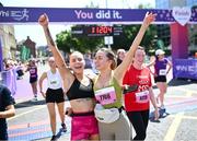 2 June 2024; Participants Nicoletta Cocuk, right, and Molly Brady after the 2024 Vhi Women’s Mini Marathon. More than 25,000 women from all over the country took to the streets of Dublin to run, walk and jog the 10km route, raising much needed funds for hundreds of charities around the country. For further information please log on to www.vhiwomensminimarathon.ie. Photo by David Fitzgerald/Sportsfile