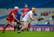 2 June 2024; Mark Grace of Kildare is tackled by Mark Craig of Derry during the Christy Ring Cup final match between Kildare and Derry at Croke Park in Dublin. Photo by Ray McManus/Sportsfile