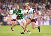 2 June 2024; Cian Hernon of Galway in action against Ray Connellan of Westmeath during the GAA Football All-Ireland Senior Championship Round 2 match between Westmeath and Galway at TEG Cusack Park in Mullingar, Westmeath. Photo by Matt Browne/Sportsfile