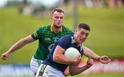 2 June 2024; Ronan Jones of Meath about to tackle Joe O'Connor of Kerry during the GAA Football All-Ireland Senior Championship Round 2 match between Meath and Kerry at Páirc Tailteann in Navan, Meath. Photo by Stephen Marken/Sportsfile