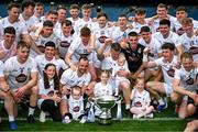 2 June 2024; The Kildare players and officials celebrate with the cup after the Christy Ring Cup final match between Kildare and Derry at Croke Park in Dublin. Photo by Ray McManus/Sportsfile