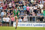 2 June 2024; John Heslin of Westmeath scores from a free during the GAA Football All-Ireland Senior Championship Round 2 match between Westmeath and Galway at TEG Cusack Park in Mullingar, Westmeath. Photo by Matt Browne/Sportsfile