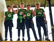 2 June 2024; Siblings, from left, Cian, age 9, Conor, age 11, TJ, age 9, and Eoin Gaffney, age 9, from Ross, Mountnugent, Meath before the GAA Football All-Ireland Senior Championship Round 2 match between Meath and Kerry at Páirc Tailteann in Navan, Meath. Photo by Stephen Marken/Sportsfile
