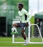 3 June 2024; Bosun Lawal during a Republic of Ireland training session at the FAI National Training Centre in Abbotstown, Dublin. Photo by Brendan Moran/Sportsfile