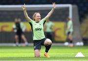 3 June 2024; Amber Barrett during a Republic of Ireland women's training session at Friends Arena in Stockholm, Sweden. Photo by Stephen McCarthy/Sportsfile