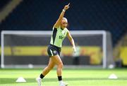 3 June 2024; Katie McCabe during a Republic of Ireland women's training session at Friends Arena in Stockholm, Sweden. Photo by Stephen McCarthy/Sportsfile
