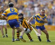 31 July 2004; Colin Lynch, Clare, in action against DJ Carey, Kilkenny. Guinness All-Ireland Hurling Championship Quarter Final Replay, Clare v Kilkenny, Semple Stadium, Thurles, Co. Tipperary. Picture credit; Brendan Moran / SPORTSFILE
