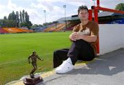 9 August 2004; Wesley Hoolahan, Shelbourne, who was presented with the eircom Soccer Writers Association of Ireland Player of the Month for July. Tolka Park, Dublin. Picture credit; David Maher / SPORTSFILE