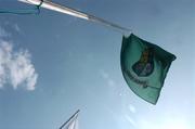 30 July 2004; An Ireland flag flies before the game. European Hockey Junior Championship, Cross Over Match, Ireland v Belarus, UCD, Belfield, Dublin. Picture credit; Brian Lawless / SPORTSFILE
