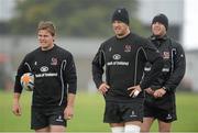 17 September 2013; Ulster's Ian Porter, left, Chris Henry, centre, and Darren Cave during squad training ahead of their Celtic League 2013/14, Round 3, match against Connacht on Saturday. Ulster Rugby Squad Training and Press Briefing, Newforge Country Club, Belfast, Co. Antrim. Picture credit: Oliver McVeigh / SPORTSFILE