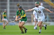 14 September 2013; Pat Joe Connolly, Kerry, in action against Jonathon Byrne, Kildare. Bord Gáis Energy GAA Hurling Under 21 All-Ireland 'B' Championship Final, Kerry v Kildare, Semple Stadium, Thurles, Co. Tipperary. Picture credit: Brendan Moran / SPORTSFILE