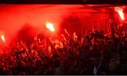 20 September 2013; Dundalk fans before the game. Airtricity League Premier Division, St. Patrick’s Athletic v Dundalk, Richmond Park, Dublin. Photo by Sportsfile