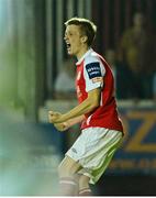 20 September 2013; Christopher Forrester, St Patrick’s Athletic, celebrates after scoring his side's first goal. Airtricity League Premier Division, St. Patrick’s Athletic v Dundalk, Richmond Park, Dublin. Photo by Sportsfile