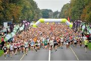 21 September 2013; A general view of the start of the half-marathon Airtricity Dublin race series. Phoenix Park, Dublin. Picture credit: Pat Murphy / SPORTSFILE