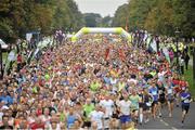21 September 2013; A general view of the start of the half-marathon Airtricity Dublin race series. Phoenix Park, Dublin. Picture credit: Pat Murphy / SPORTSFILE
