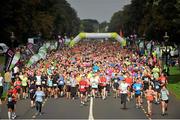 21 September 2013; A general view of the start of the half-marathon Airtricity Dublin race series. Phoenix Park, Dublin. Picture credit: Pat Murphy / SPORTSFILE