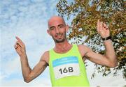 21 September 2013; Robbie Matthews, Dunshaughlin AC, after winning the half-marathon Airtricity Dublin race series. Phoenix Park, Dublin. Picture credit: Pat Murphy / SPORTSFILE