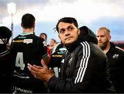 7 June 2024; Antoine Frisch of Munster after his side's victory in the United Rugby Championship quarter-final match between Munster and Ospreys at Thomond Park in Limerick. Photo by Harry Murphy/Sportsfile