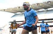 8 June 2024; Mark Grogan of Dublin celebrates his side winning a free during the Leinster GAA Hurling Senior Championship final match between Dublin and Kilkenny at Croke Park in Dublin. Photo by Seb Daly/Sportsfile