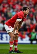 7 June 2024; Antoine Frisch of Munster during the United Rugby Championship quarter-final match between Munster and Ospreys at Thomond Park in Limerick. Photo by Harry Murphy/Sportsfile