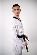 13 June 2024; Ireland Olympic Taekwondo athlete Jack Woolley during the Team Ireland Paris 2024 Team Announcement at the National Indoor Arena on the Sport Ireland Campus, Dublin. Photo by David Fitzgerald/Sportsfile