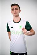 13 June 2024; Ireland Olympic Taekwondo athlete Jack Woolley during the Team Ireland Paris 2024 Team Announcement at the National Indoor Arena on the Sport Ireland Campus, Dublin. Photo by David Fitzgerald/Sportsfile