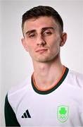13 June 2024; Ireland Olympic Taekwondo athlete Jack Woolley during the Team Ireland Paris 2024 Team Announcement at the National Indoor Arena on the Sport Ireland Campus, Dublin. Photo by David Fitzgerald/Sportsfile