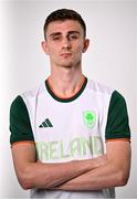 13 June 2024; Ireland Olympic Taekwondo athlete Jack Woolley during the Team Ireland Paris 2024 Team Announcement at the National Indoor Arena on the Sport Ireland Campus, Dublin. Photo by David Fitzgerald/Sportsfile