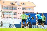 10 June 2024; Tom Cannon and Michael Obafemi, right, during a Republic of Ireland training session at Estádio de São Miguel in Gondomar, Portugal. Photo by Stephen McCarthy/Sportsfile