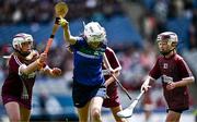 10 June 2024; Niamh Egan of Pope John Paul II NS, Malahide, during the Corn INTO Final against Holy Family SNS, Swords, during the Allianz Cumann na mBunscoil Finals at Croke Park in Dublin. Photo by Piaras Ó Mídheach/Sportsfile