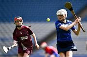 10 June 2024; Niamh Egan of Pope John Paul II NS, Malahide, during the Corn INTO Final against Holy Family SNS, Swords, during the Allianz Cumann na mBunscoil Finals at Croke Park in Dublin. Photo by Piaras Ó Mídheach/Sportsfile