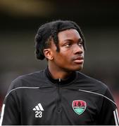13 June 2024; Jaden Umeh of Cork City before the SSE Airtricity Men's First Division match between Cork City and Cobh Ramblers at Turner's Cross in Cork. Photo by Michael P Ryan/Sportsfile