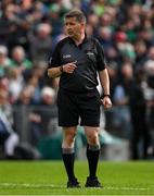 9 June 2024; Referee Colm Lyons during the Munster GAA Hurling Senior Championship final match between Clare and Limerick at FBD Semple Stadium in Thurles, Tipperary. Photo by Brendan Moran/Sportsfile