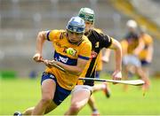 16 June 2024; Paul Rodgers of Clare in action against Larry Phelan of  Kilkenny during the Electric Ireland GAA Hurling All-Ireland Minor Hurling Championship Semi-Final match between Kilkenny and Clare at FBD Semple Stadium in Thurles, Tipperary. Photo by Matt Browne/Sportsfile