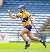 16 June 2024; Paul Rodgers of Clare celebrates after scoring the second goal against Kilkenny during the Electric Ireland GAA Hurling All-Ireland Minor Hurling Championship Semi-Final match between Kilkenny and Clare at FBD Semple Stadium in Thurles, Tipperary. Photo by Matt Browne/Sportsfile