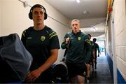 16 June 2024; Jason Foley of Kerry arroves before the GAA Football All-Ireland Senior Championship Round 3 match between Kerry and Louth at MW Hire O'Moore Park in Portlaoise, Laois. Photo by Tyler Miller/Sportsfile