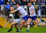16 June 2024; Jordan Morris of Meath in action against Ryan Wylie of Monaghan during the GAA Football All-Ireland Senior Championship Round 3 match between Monaghan and Meath at Kingspan Breffni in Cavan. Photo by Ben McShane/Sportsfile