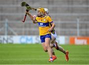 16 June 2024; Matthew Corbett of Clare in action against Conor Holohan of Kilkenny during the Electric Ireland GAA Hurling All-Ireland Minor Hurling Championship Semi-Final match between Kilkenny and Clare at FBD Semple Stadium in Thurles, Tipperary. Photo by Matt Browne/Sportsfile