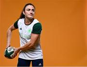17 June 2024; Lucy Mulhall during the Team Ireland Paris 2024 team announcement for Rugby Sevens at the IRFU High Performance Centre on the Sport Ireland Campus in Dublin. Photo by Harry Murphy/Sportsfile