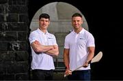 18 June 2024; Dublin legend Diarmuid Connolly, left, and former Cork dual star Eoin Cadogan teamed up with BoyleSports to preview this weekend’s action. Get paid out early with BoyleSports if your team goes 7 points ahead, even if they draw or lose!. Photo by Harry Murphy/Sportsfile
