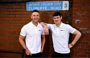 18 June 2024; Dublin legend Diarmuid Connolly, right, and former Cork dual star Eoin Cadogan teamed up with BoyleSports to preview this weekend’s action. Get paid out early with BoyleSports if your team goes 7 points ahead, even if they draw or lose!. Photo by Harry Murphy/Sportsfile