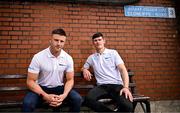18 June 2024; Dublin legend Diarmuid Connolly, right, and former Cork dual star Eoin Cadogan teamed up with BoyleSports to preview this weekend’s action. Get paid out early with BoyleSports if your team goes 7 points ahead, even if they draw or lose!. Photo by Harry Murphy/Sportsfile