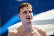 22 June 2024; Ryan Shane of Ireland reacts after the Men's 50m freestyle heats during day six of the 2024 European Aquatics Championships in Belgrade, Serbia. Photo by Nikola Krstic/Sportsfile
