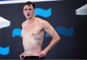 22 June 2024; Ryan Shane of Ireland reacts after the Men's 50m freestyle heats during day six of the 2024 European Aquatics Championships in Belgrade, Serbia. Photo by Nikola Krstic/Sportsfile